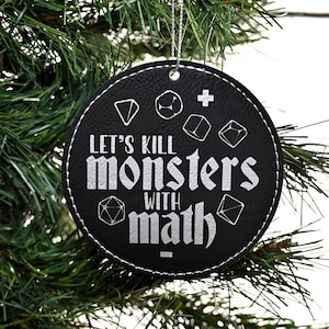 Funny dnd Ornament Monsters with Math Polyhedral dice gift for dnd player or dungeon master gifts