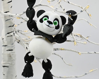Lindo juguete de panda para inquietarse, relleno de calcetines, regalo de animales articulados impresos en 3D