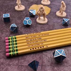 DND Pencils Set for Game Room and Tabletop Wargaming Accessories for Gamers