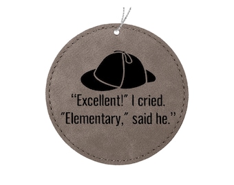 Personalized Excellent Sherlock Holmes Ornament Bookish Gifts for Reader or Mystery Sherlock Holmes Gift