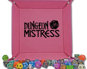 DND Gift Dungeon Mistress Dice Tray for Dungeons and Dragons | D&D Dungeon Master Gift DND Accessories