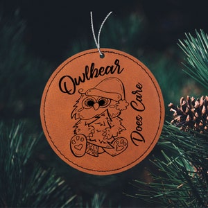 Dnd Ornament Owlbear Does Care Personalized dnd player gifts for Dungeon Master gift