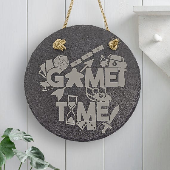 Game Night Gifts Game Time Board Game Gift Room Wall Decor Sign for gamers