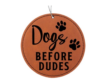 Personalized Funny Dogs Before Dudes Ornament for dog mom or dog gifts for her