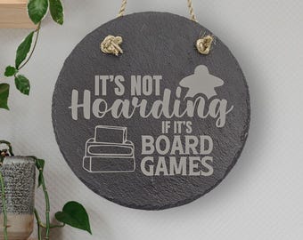 Board game gifts Not Hoarding if it's Board Games game room wall decor sign
