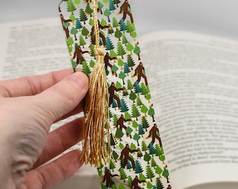 Bigfoot Bookmark with Tassel: Sasquatch Party Favor, Bookish Geek Stocking Stuffer Gift for Readers