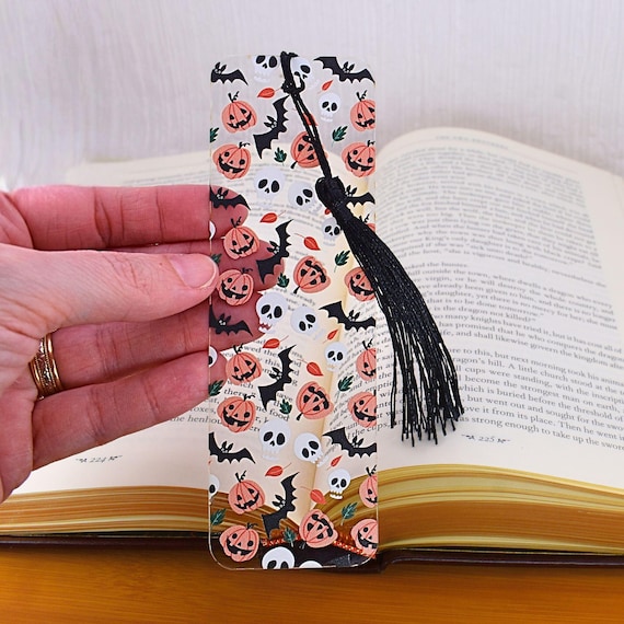 Cute Halloween Bookmark with tassel for kids fall festival party favors or gifts