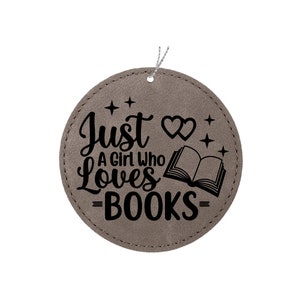 Personalized Girl Loves Books Ornament for Bookish Gifts for her or Teen Girl Reader Ornament