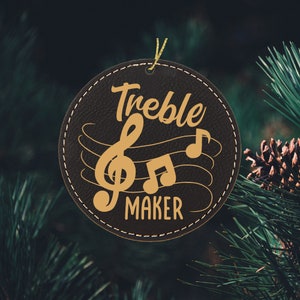 Personalized Treble Maker Music ornament for music teacher or gift for musician