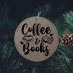 Coffee & Books Ornament book gift or coffee gift for personalized bookish ornament