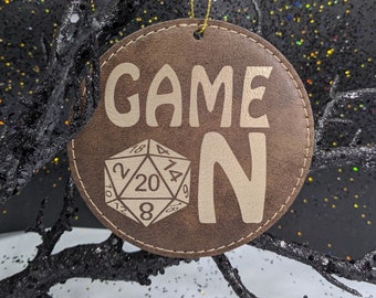 DND ornament  Game On D20 Dungeons and Dragons Ornament by GriffonCo Miniatures & Gifts | Personalized Dungeons and Dragons Accessories