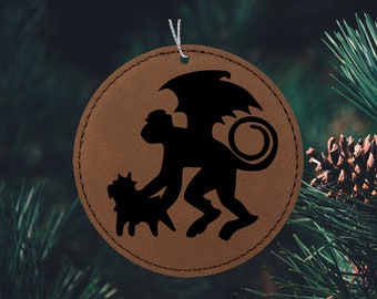 Personalized Flying Monkey Christmas Ornament for Wizard of Oz Fans is laser engraved for Wizard of Oz Gifts or Ornament Exchange