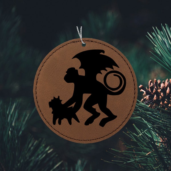 Personalized Flying Monkey Christmas Ornament for Wizard of Oz Fans is laser engraved for Wizard of Oz Gifts or Ornament Exchange