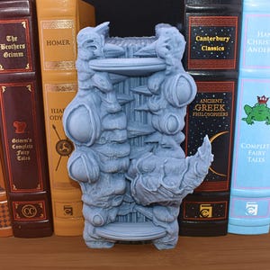 Mimic Book Nook Book shelf decor print for dnd bookish gifts or a fantasy book lover gift