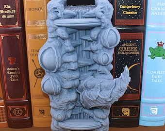 Mimic Book Nook Book shelf decor print for dnd bookish gifts or a fantasy book lover gift