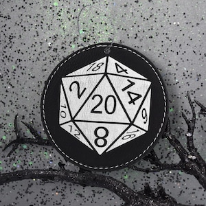 Personalized dnd gift D20 polyhedral dice ornament for dnd player or dungeon master gifts
