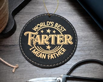 Funny Dad Ornament World&#39;s Best Farter Father&#39;s day gift or Personalized dad gifts