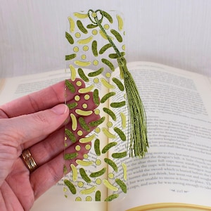 Pickle Bookmark: Funny Food Cooking Stocking Stuffer Bookish Gift or Cucumber Gifts for Readers