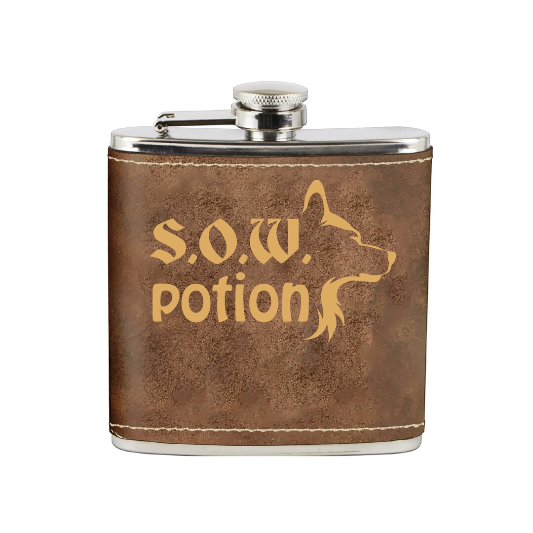 Personalized Flask EQ Gifts Sow Potion Spirit of Wolf Flask for
