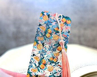 Beautiful Watercolor Orange Bookmark for Reading Stocking Stuffer Gifts for her
