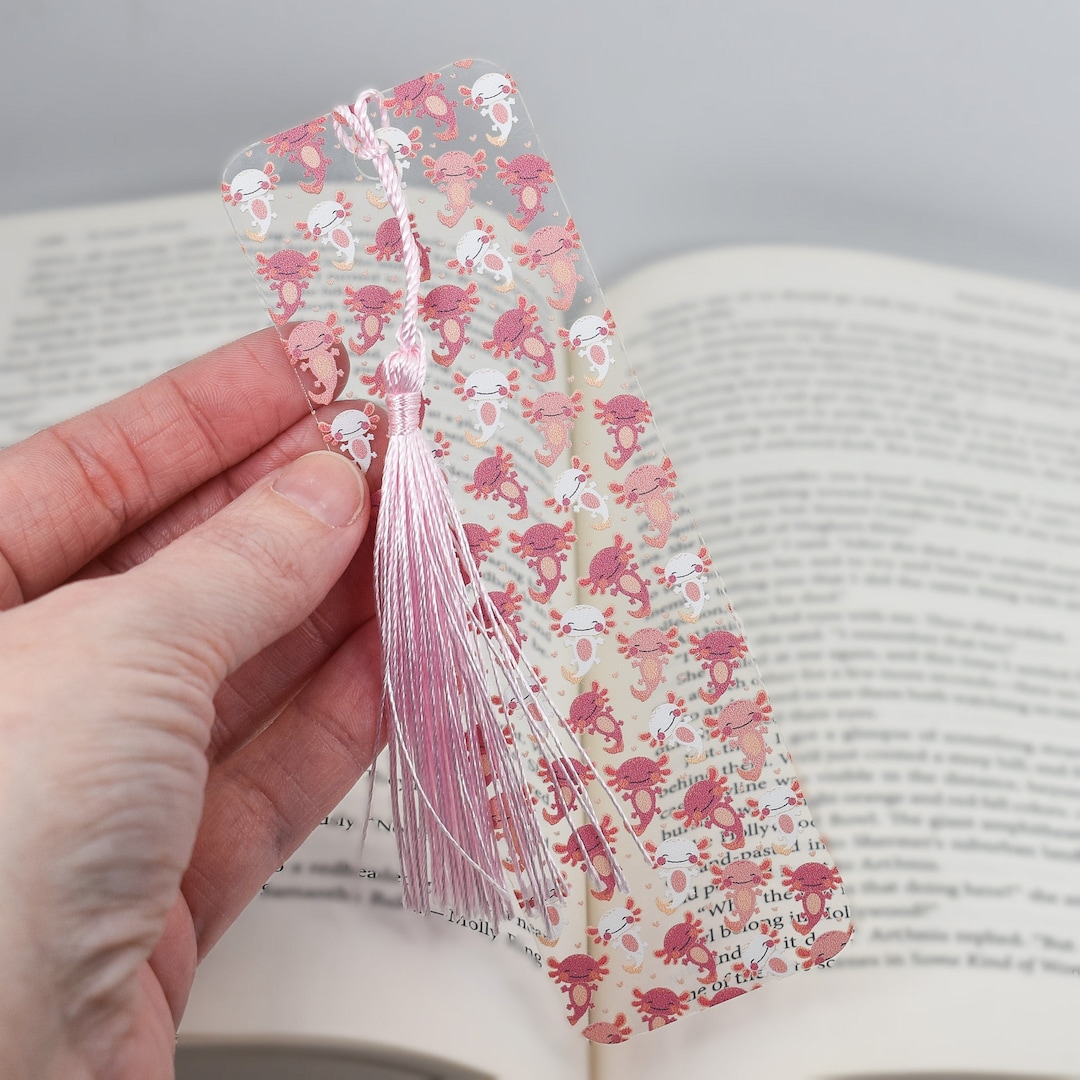 Cute Bookmark With Axolotls is Used for Teacher Gifts Basket or Unique