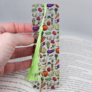 Cute Bookmark with Vegetables Gardening is used for teacher gifts basket or unique bookmarks for a book lover gift box or gardening gifts