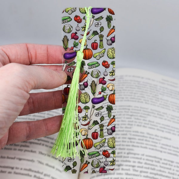 Cute Bookmark with Vegetables Gardening is used for teacher gifts basket or unique bookmarks for a book lover gift box or gardening gifts