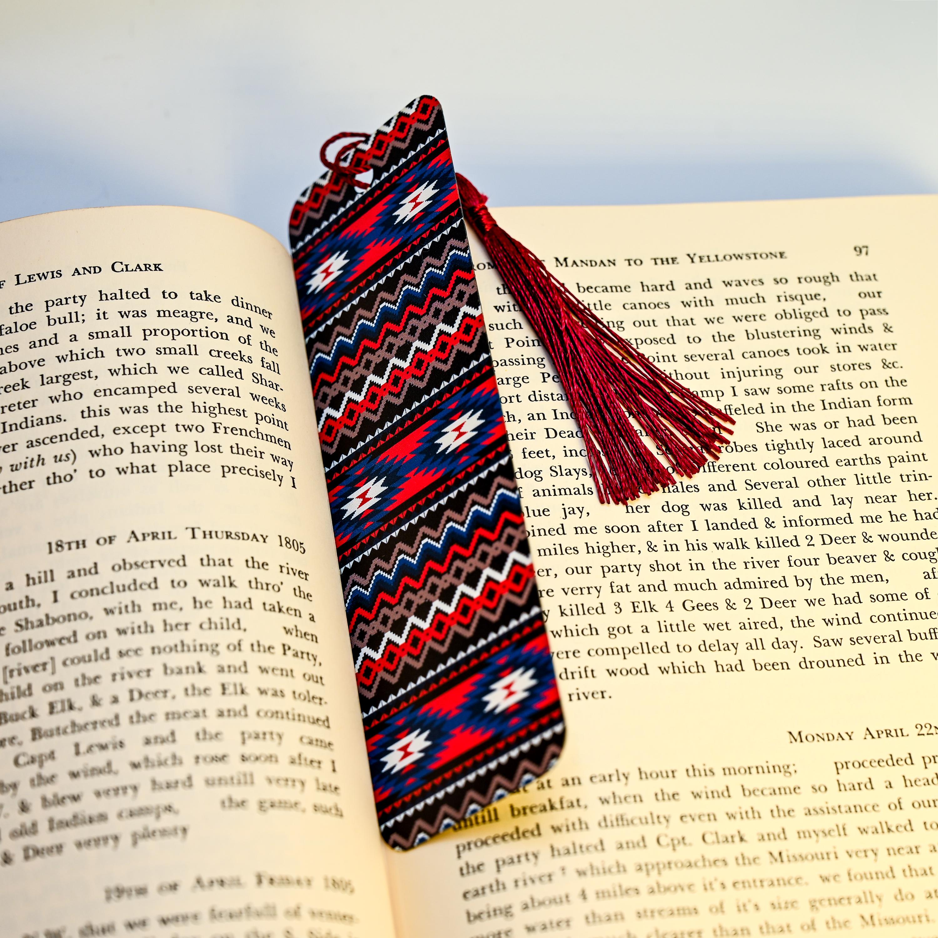 Blue Aztec Pattern Bookmark for Native American or Indigenous Aztec ...
