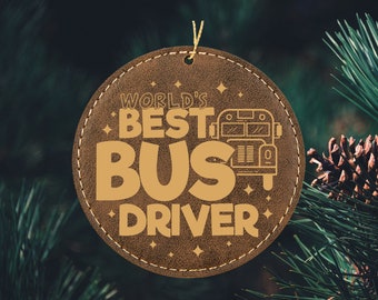 Personalized Best Bus Driver ornament for Best Bus Driver gifts to say thank you to your favorite bus driver