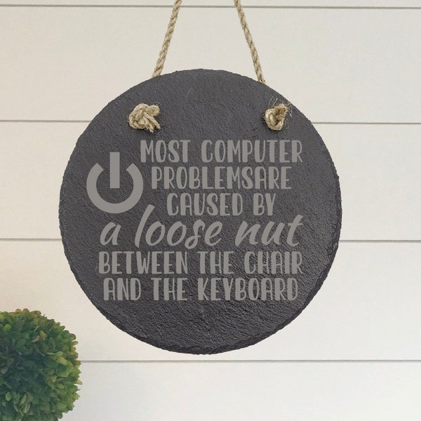 Loose Nut Computer Tech Sign for IT Gifts or IT Room Decor | Computer Guy | Father's Day | Tech Support