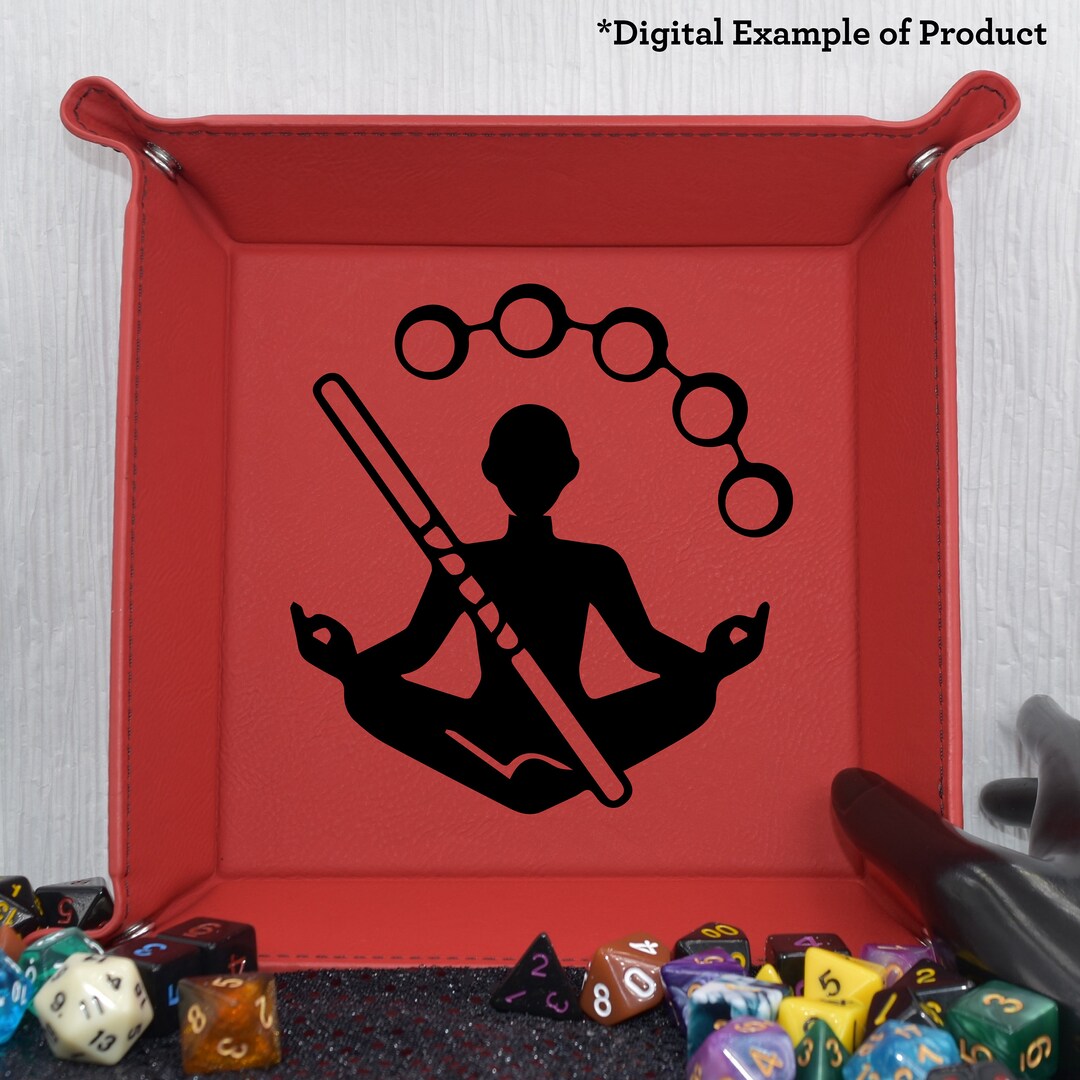 DND Gift Monk Class Dice Tray for Dungeons and Dragons Wargaming