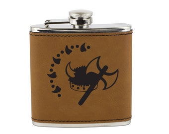 DND Gifts Personalized Flask Barbarian Flask for Dungeons and Dragons Gifts | Groomsmen Gift | Stocking Stuffer