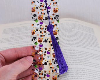 Marcapáginas de Halloween, regalo de fiesta de otoño, truco o trato o regalo literario de Halloween