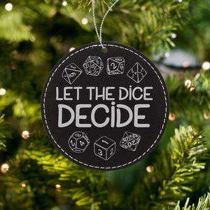 Polyhedral Dice dnd ornament for dnd player gifts or dungeon master stocking stuffers