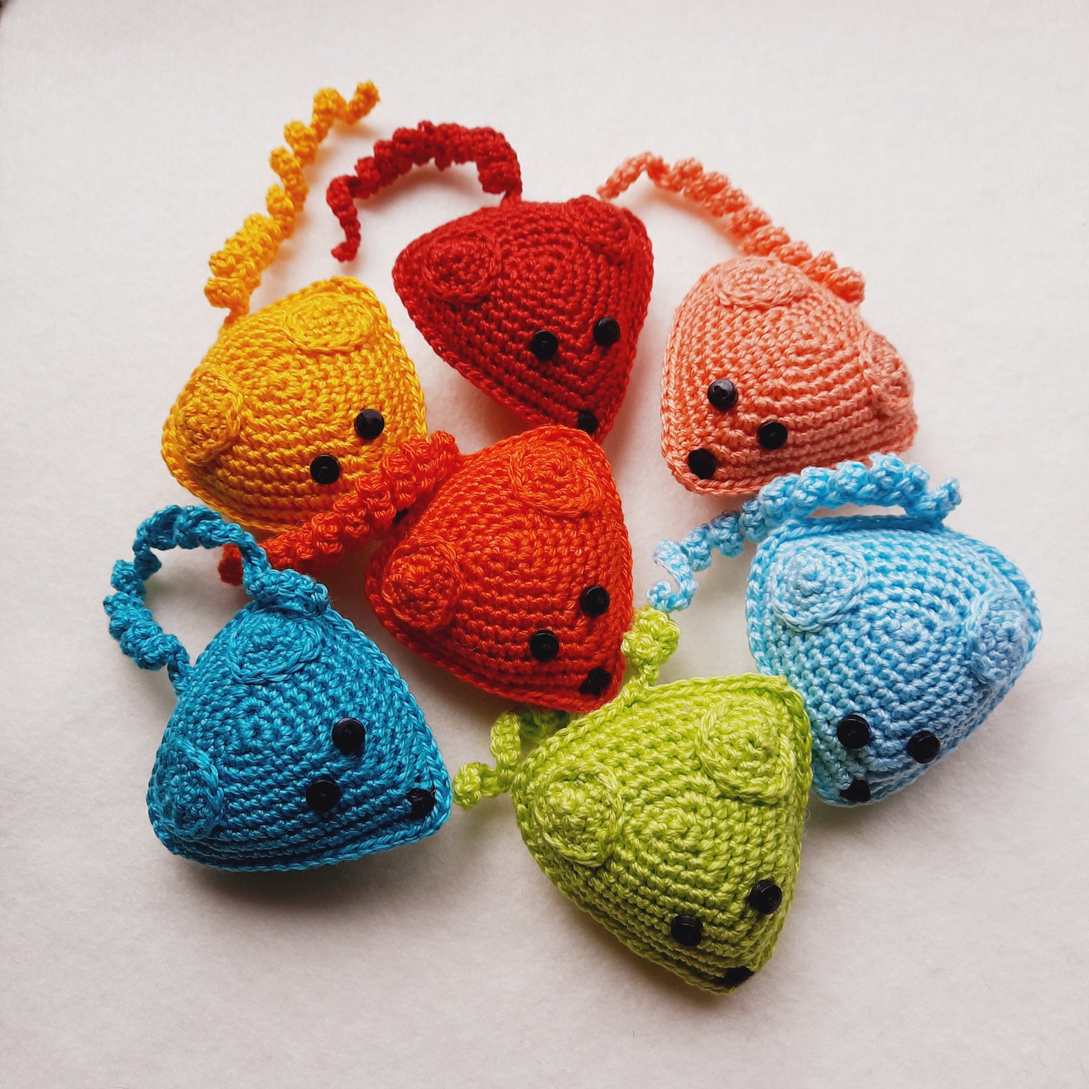 Crochet Catnip Mice/Catnip Handmade Cat Toy/Crochet Catnip Cat Etsy