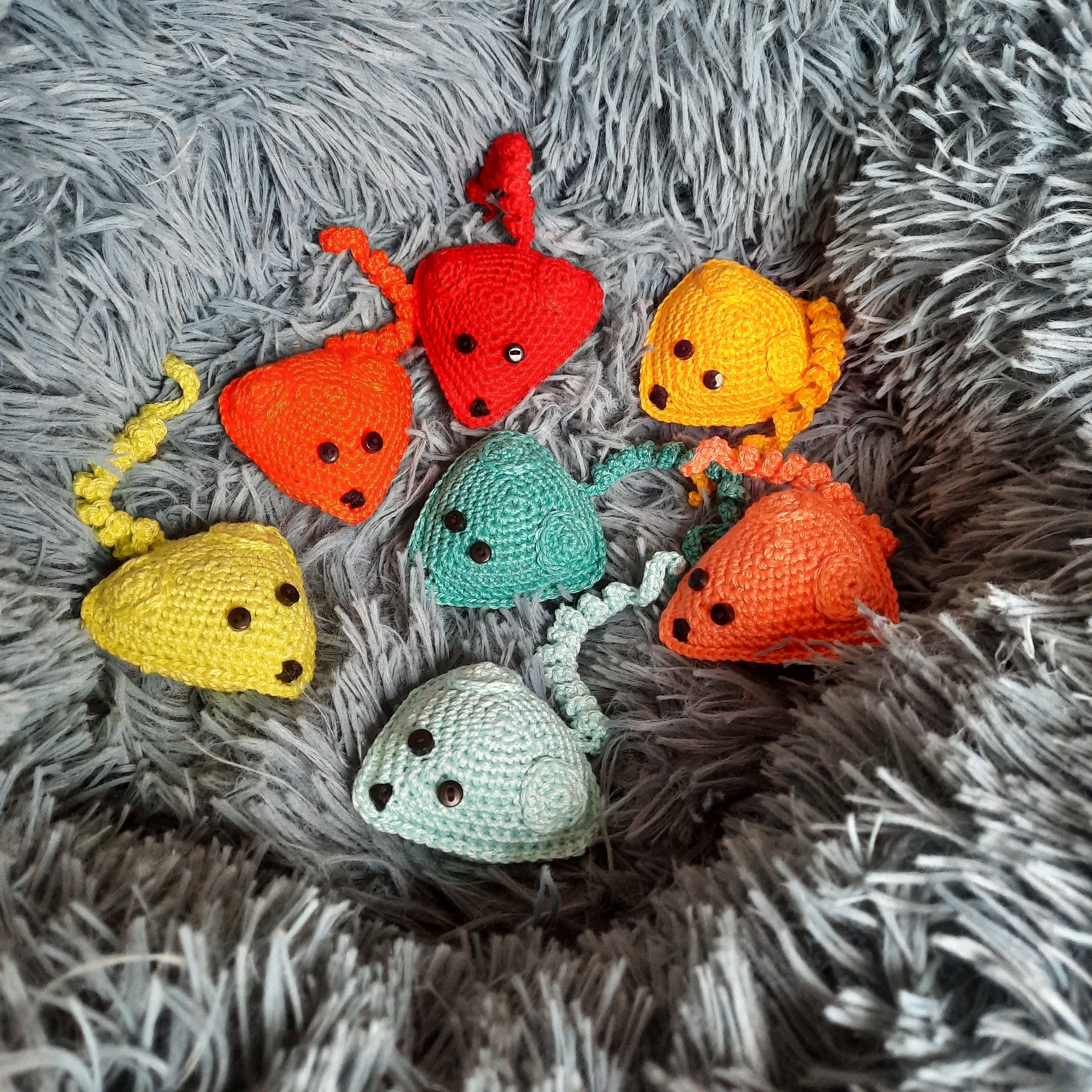 Crochet Catnip Cat Toys with Bell Handmade Cat Toy Rainbow Etsy