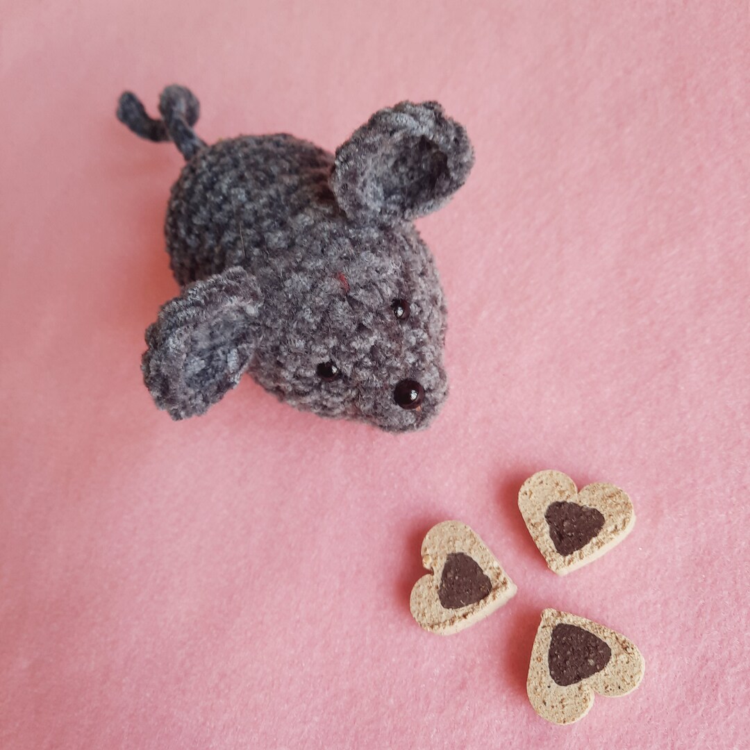 Catnip Crocheted Cat Toy, Amigurumi Mice, Cat Toy, Handmade Crochet Cat