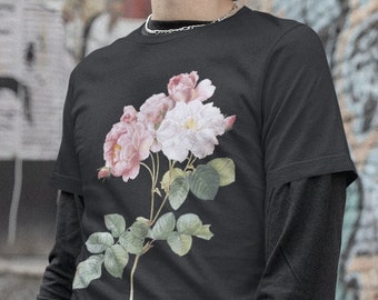 Vintage aesthetic roses Tshirt • Unisex floral tshirt • Cottagecore Fairy Grunge Fairycore Eboy Egirl • Minimalist florist gardener gift