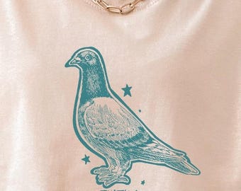 Pigeon Tshirt • Thats Coo Shirt • Vintage Aesthetic Top • Y2K 90s Cottagecore vibes •