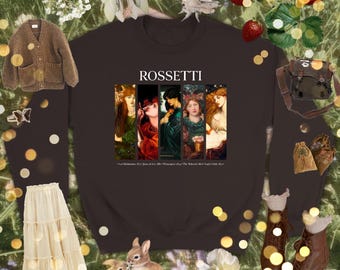 Rossetti art sweatshirt • Dark Academia Fairycore Aesthetic • Medieval Fantasy Art Sweater • Art History gift • PreRaphaelites Sweatshirt •