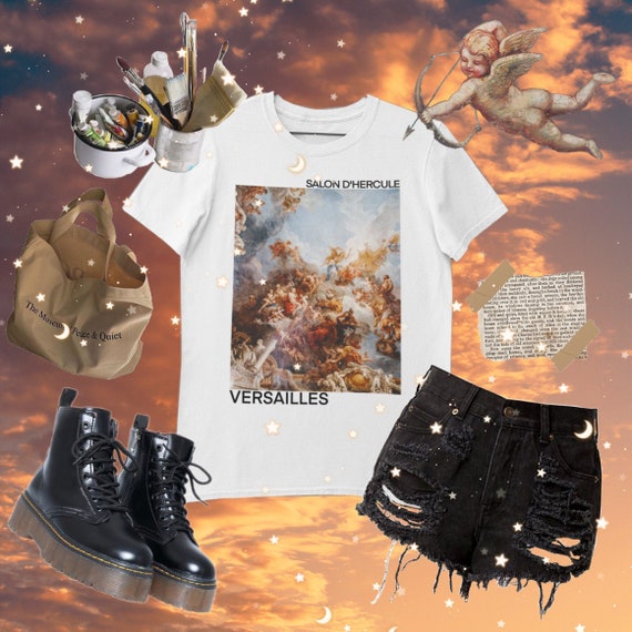 Camisa de arte de querubines y angeles de Versalles Camiseta renacentista Ropa ligera de Academia Historia del arte Ropa de calle grunge estetica SoftCore Etsy Espana