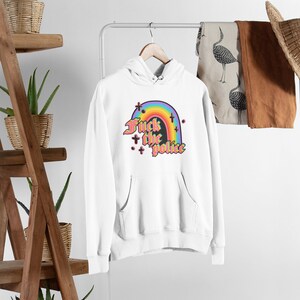 Fick die Polizei Hoodie • Anarchy Pride Gay LGBTQ Pullover • ACAB Punk Hoodie • Bösewicht Regenbogen Anarchist • Politische Aktivist Mode • Bild 3