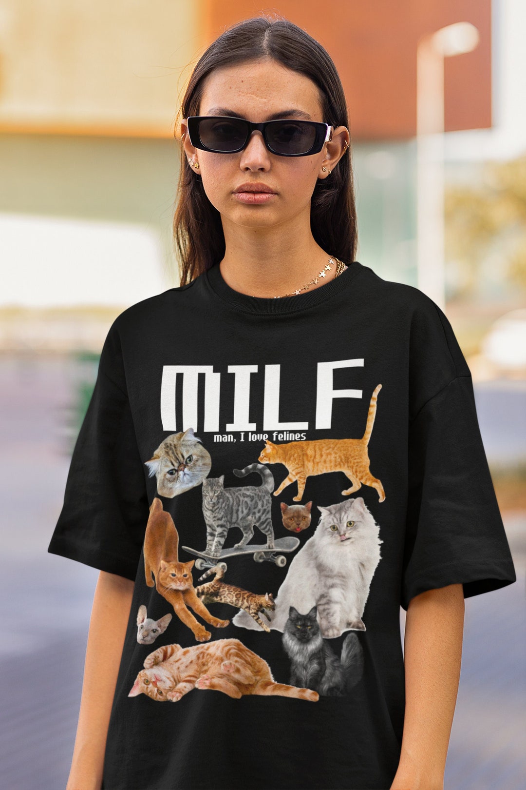 Man I Love Felines Tshirt • MILF Top • Cat Lover Shirt
