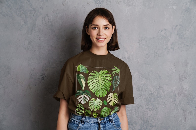 Monstera Varieties Chart T shirt Monstera Deliciosa Albo Etsy UK