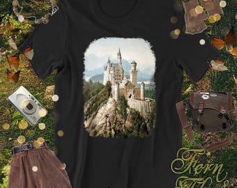 Medieval Castle T-Shirt • Fantasy Dark Academia Castle Shirt • Vintage Art 90s y2k Aesthetic tee • Fairycore DnD Top