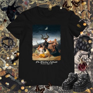 Witches&#39; Sabbath Goya Tshirt • Devil Demon Satan Art Shirt • Witchy Whimsigoth Mystical Dark Academia Goth Aesthetic • Witchcraft Wicca Gift