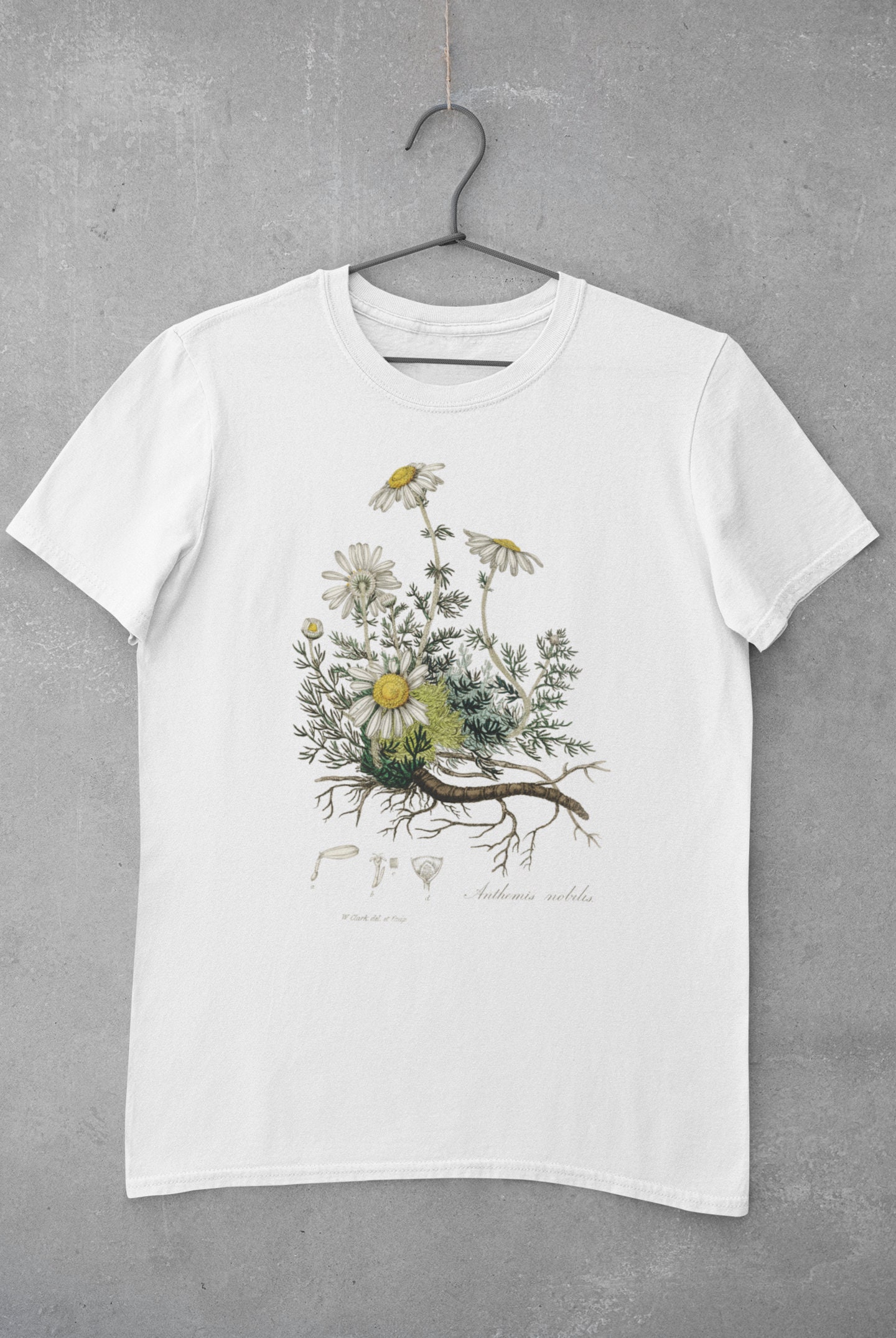 Chamomile Daisy Botanical Art T-shirt • Cottagecore Aesthetic
