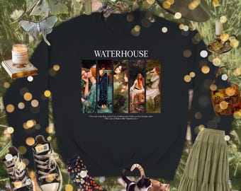 Waterhouse Sweatchirt • Pre Raphaelite Art Jumper • Light Dark Academia Aesthetic • Witchy Fairy Goblincore Cottagecore vintage vibes •