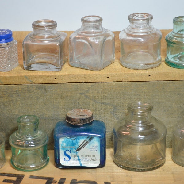Antique Ink Well Bottles Etsy
