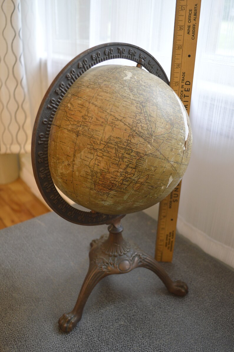 Antique 8 Inch Excelsior Globe Claw Foot Cast Iron Stand the